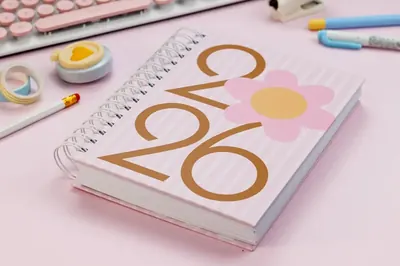 Agenda fleur pastel